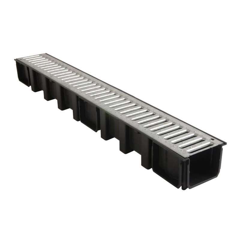 Unidrain AfvoerGoot En Gegalvaniseerd Rooster 1000mm X 98mm